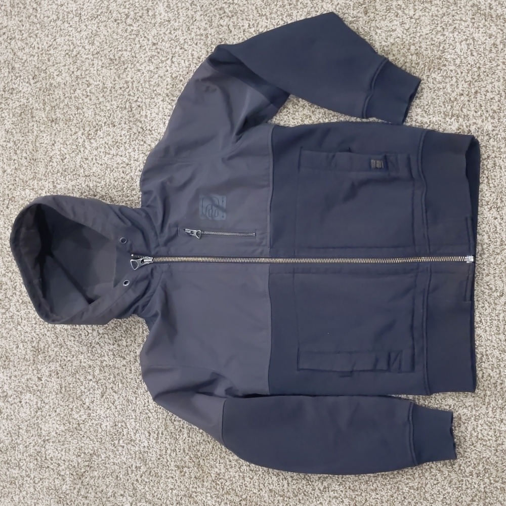 S. Oliver hooded sweatshirt full zip jacket grey and black size medium